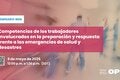 Competencias de los trabajadores involucrados en la preparación y respuesta frente a las emergencias