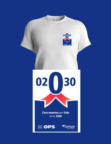 Estampa bolsillo camiseta - Cero muertes por sida en el 2030