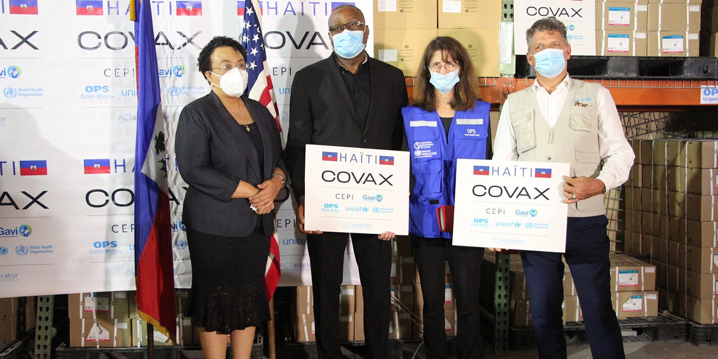 Arrival of COVID-19 vaccines to Haiti